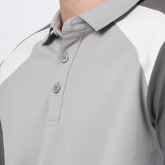 Polo phối viền vai, tay ráp lăng