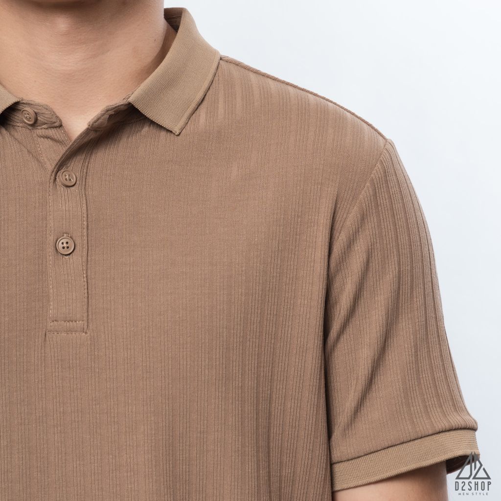 Polo trơn vải nhung sọc