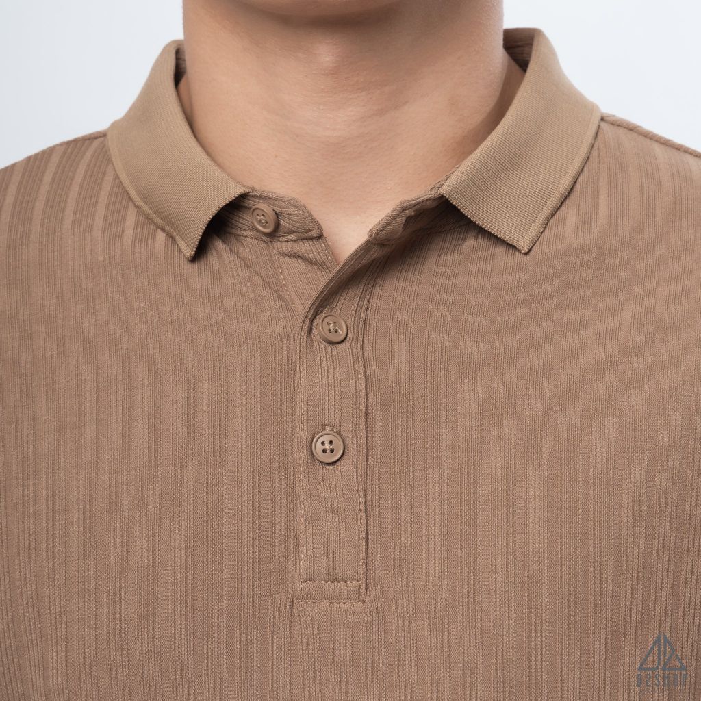 Polo trơn vải nhung sọc