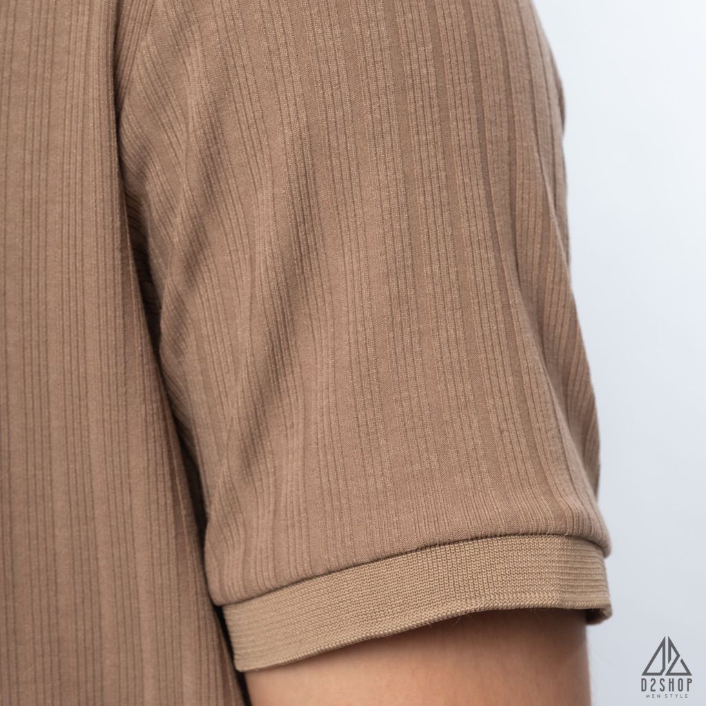 Polo trơn vải nhung sọc