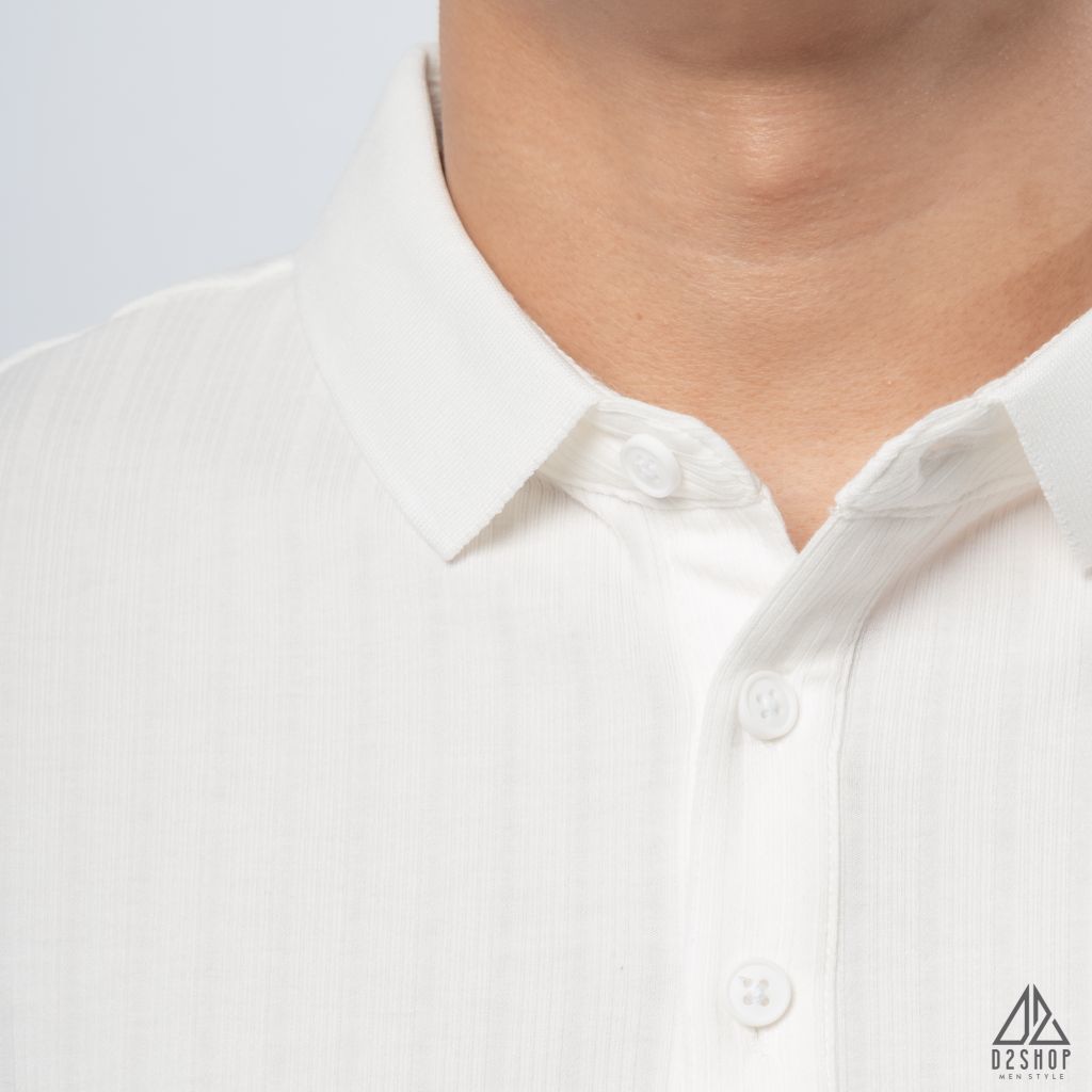 Polo trơn vải nhung sọc