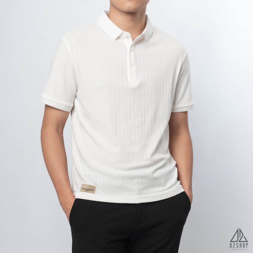 Polo trơn vải nhung sọc