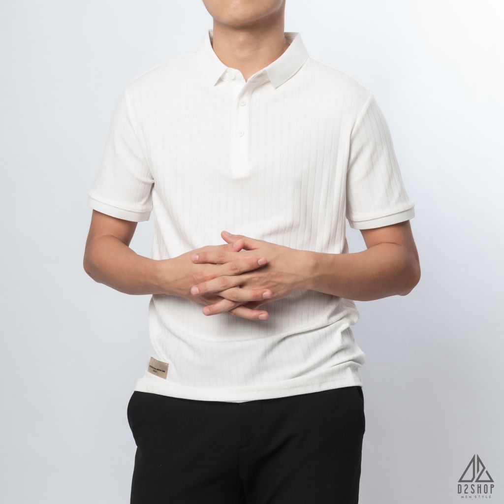 Polo trơn vải nhung sọc