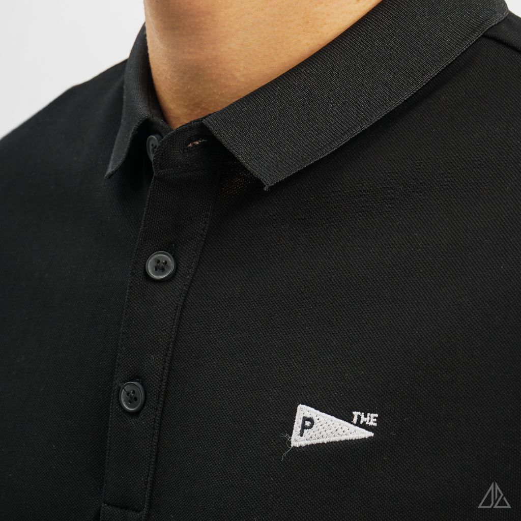 Áo polo thêu ngực THE P phối vai