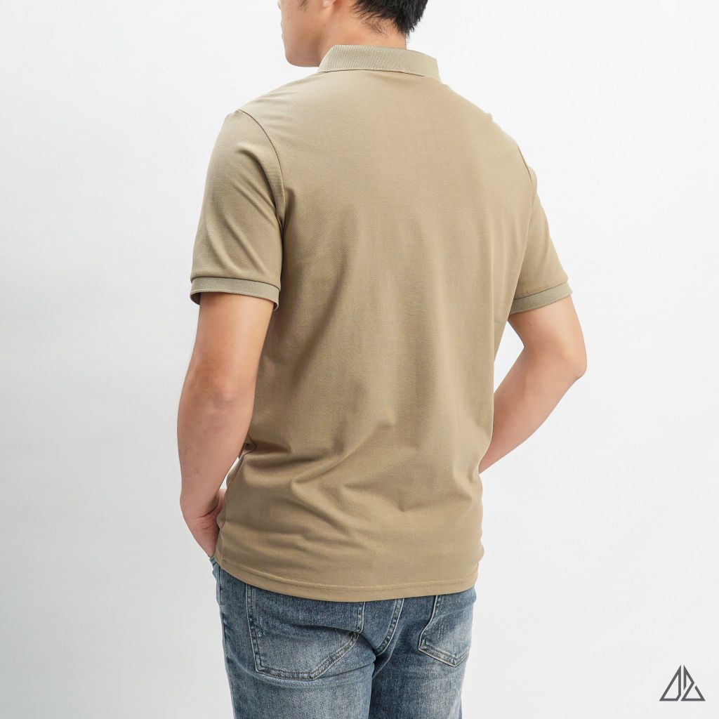 Áo polo thêu ngực THE P phối vai