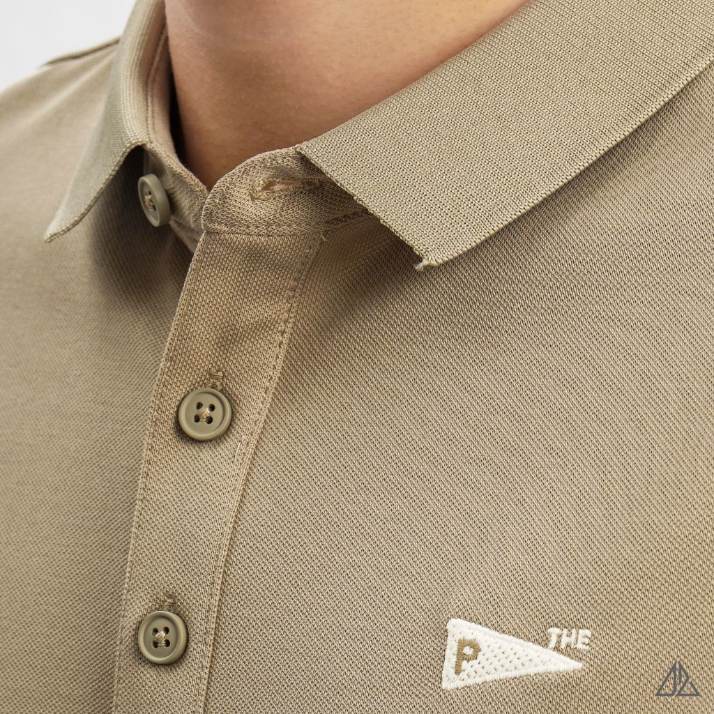 Áo polo thêu ngực THE P phối vai