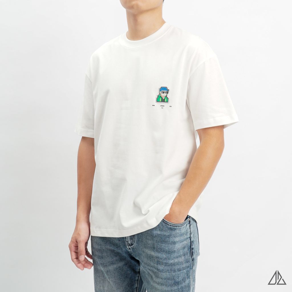 Áo thun cổ tròn in lưng PIXEL STYLE