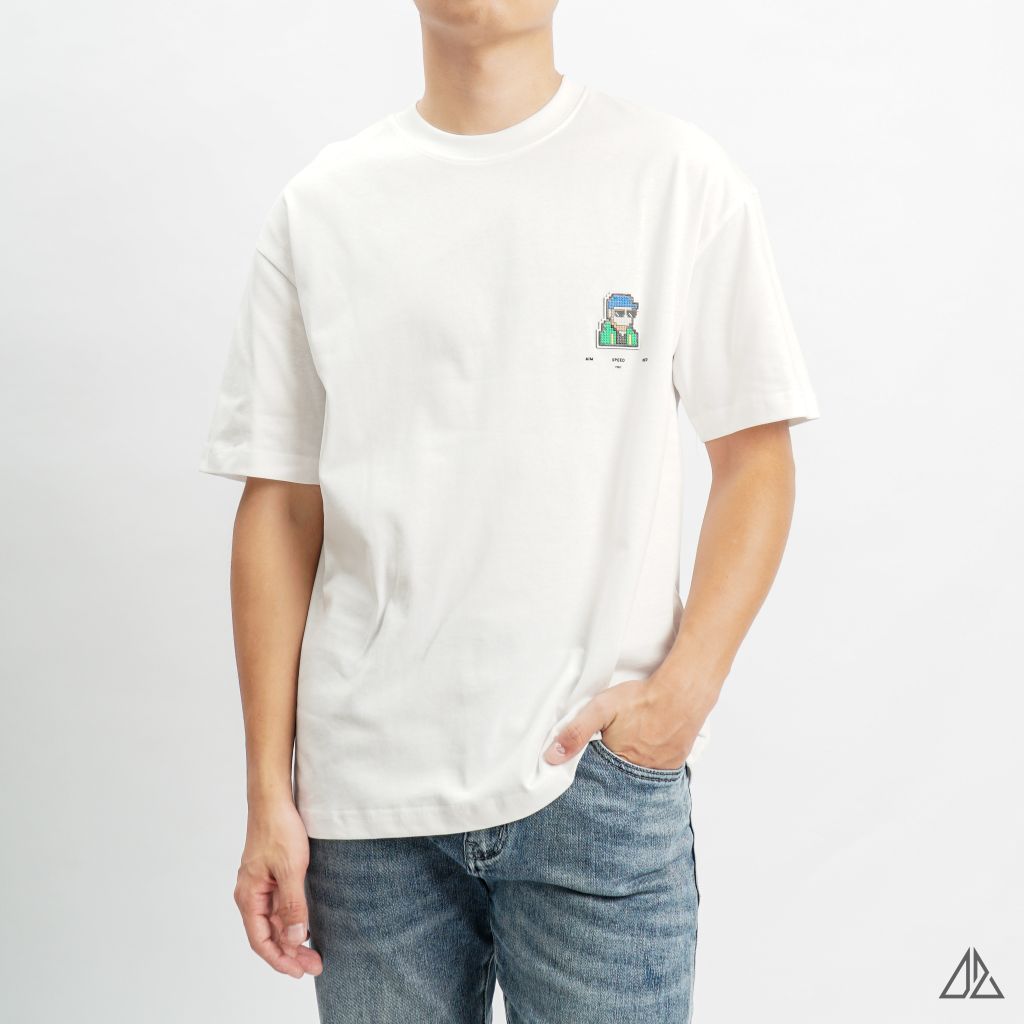 Áo thun cổ tròn in lưng PIXEL STYLE