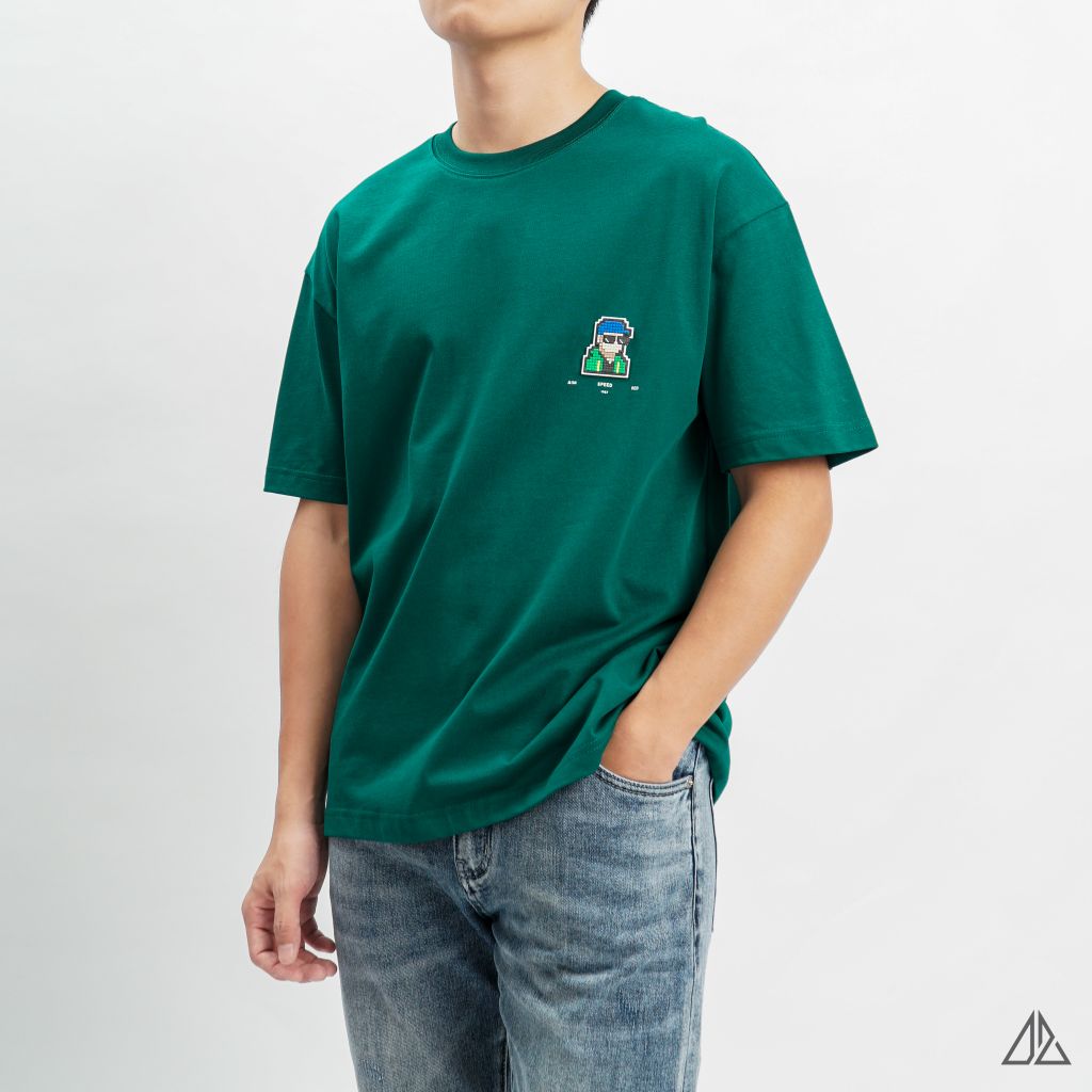 Áo thun cổ tròn in lưng PIXEL STYLE