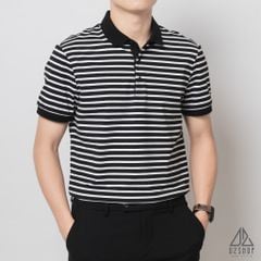 Áo polo sọc ngang
