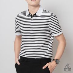 Áo polo sọc ngang