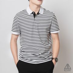 Áo polo sọc ngang