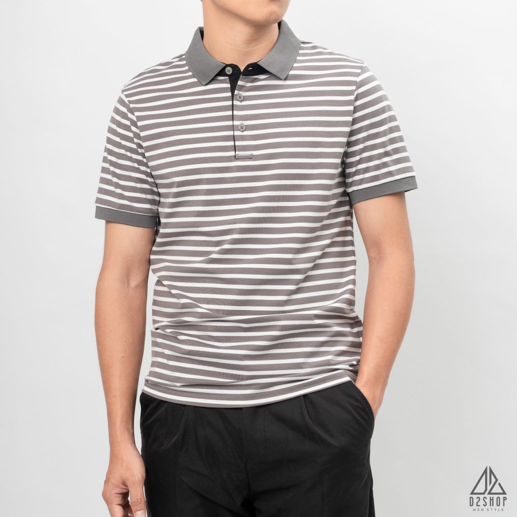 Áo polo sọc ngang
