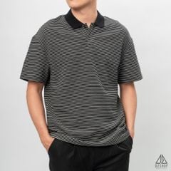 Áo polo form rộng sọc nhỏ