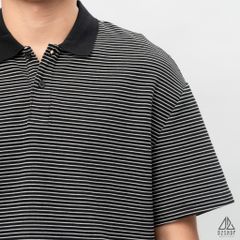 Áo polo form rộng sọc nhỏ