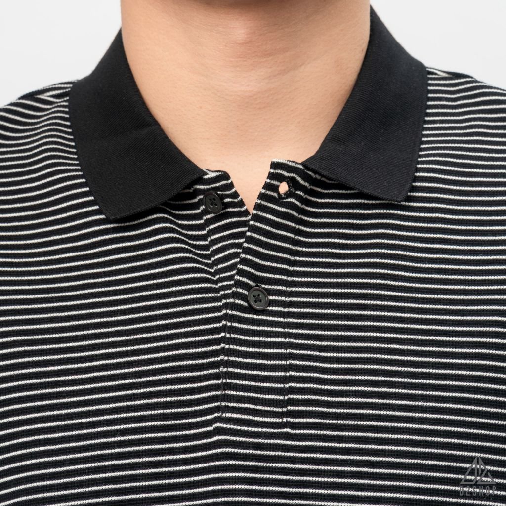 Áo polo form rộng sọc nhỏ