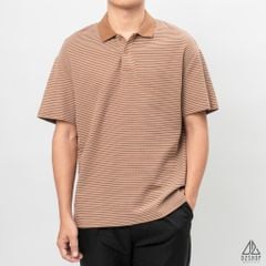 Áo polo form rộng sọc nhỏ