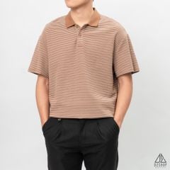 Áo polo form rộng sọc nhỏ