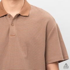 Áo polo form rộng sọc nhỏ