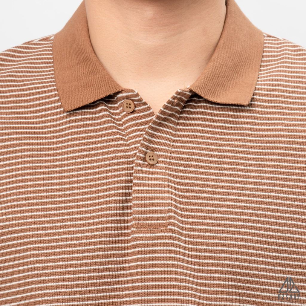 Áo polo form rộng sọc nhỏ