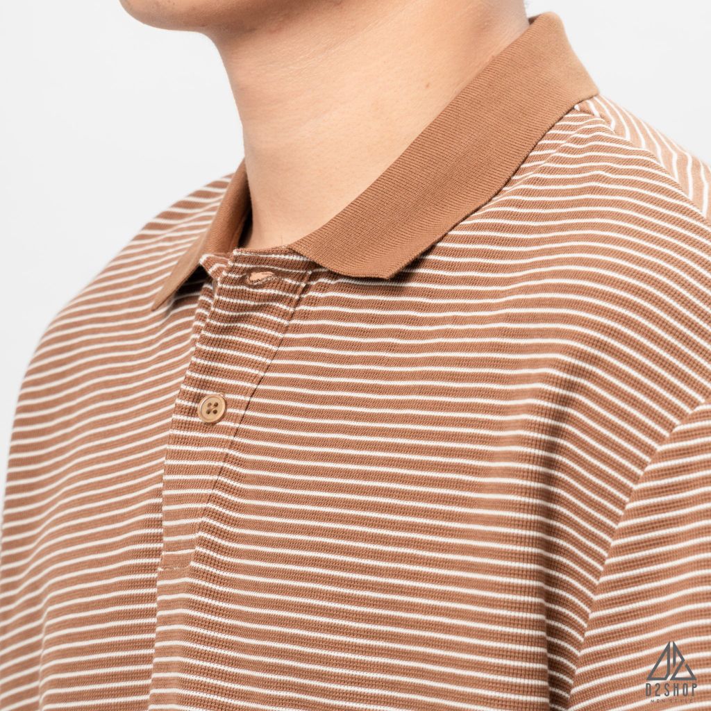 Áo polo form rộng sọc nhỏ