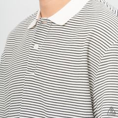 Áo polo form rộng sọc nhỏ