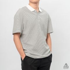 Áo polo form rộng sọc nhỏ