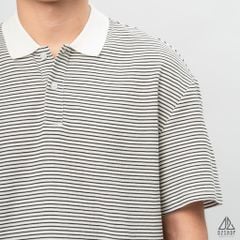 Áo polo form rộng sọc nhỏ