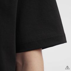 Áo thun cổ tròn in chữ nổi hiếu ứng bạc