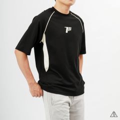 Áo thun cổ tròn phối viền eo