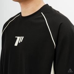 Áo thun cổ tròn phối viền eo