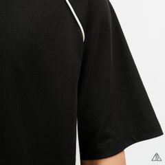 Áo thun cổ tròn phối viền eo