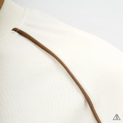 Áo thun cổ tròn phối viền eo