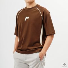 Áo thun cổ tròn phối viền eo
