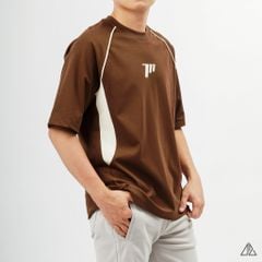 Áo thun cổ tròn phối viền eo