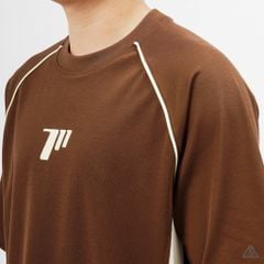 Áo thun cổ tròn phối viền eo