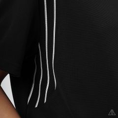 Áo polo cổ sơ mi dây kéo phối 3 sọc trắng