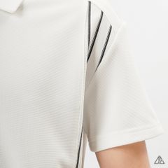 Áo polo cổ sơ mi dây kéo phối 3 sọc trắng