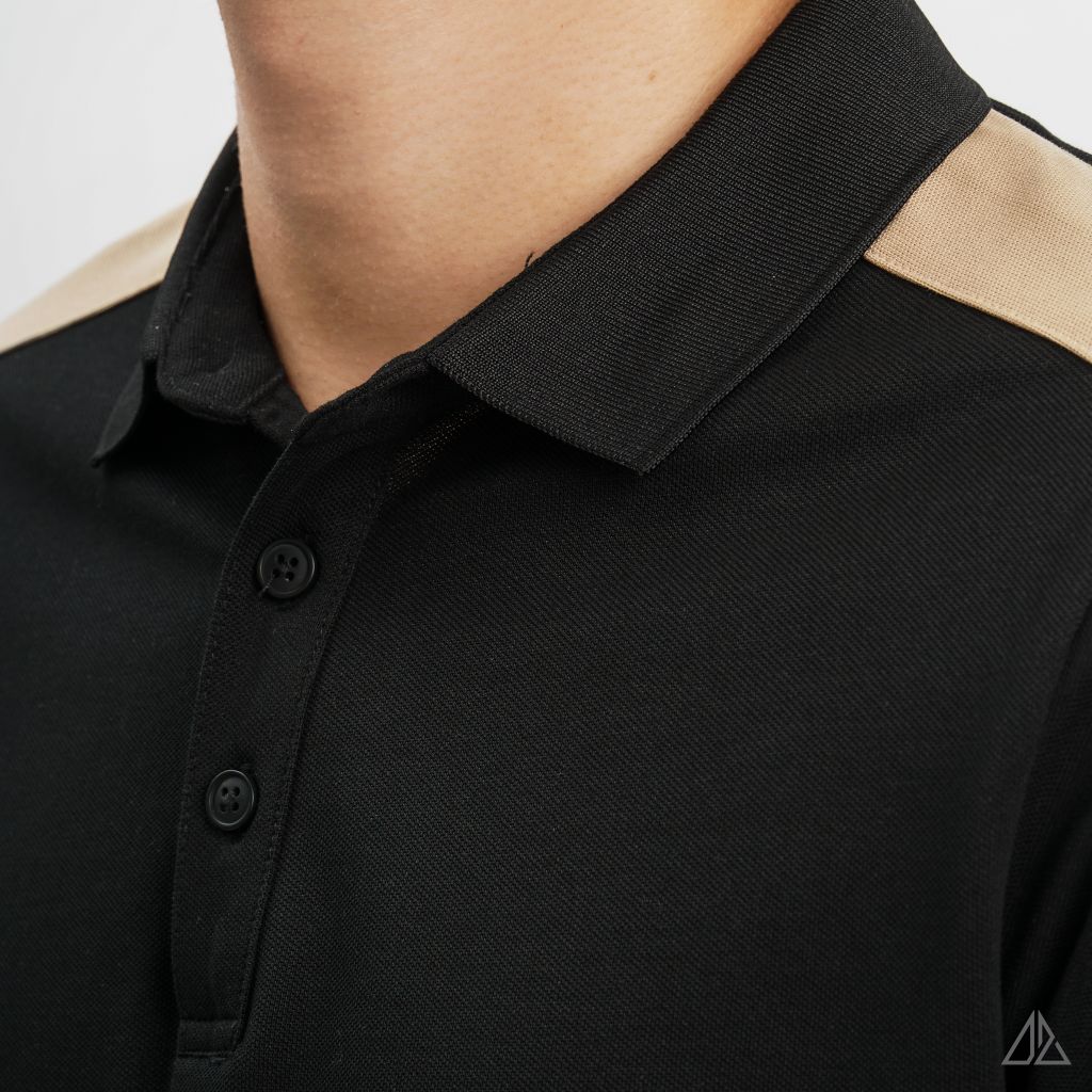 Áo polo phối viền vai