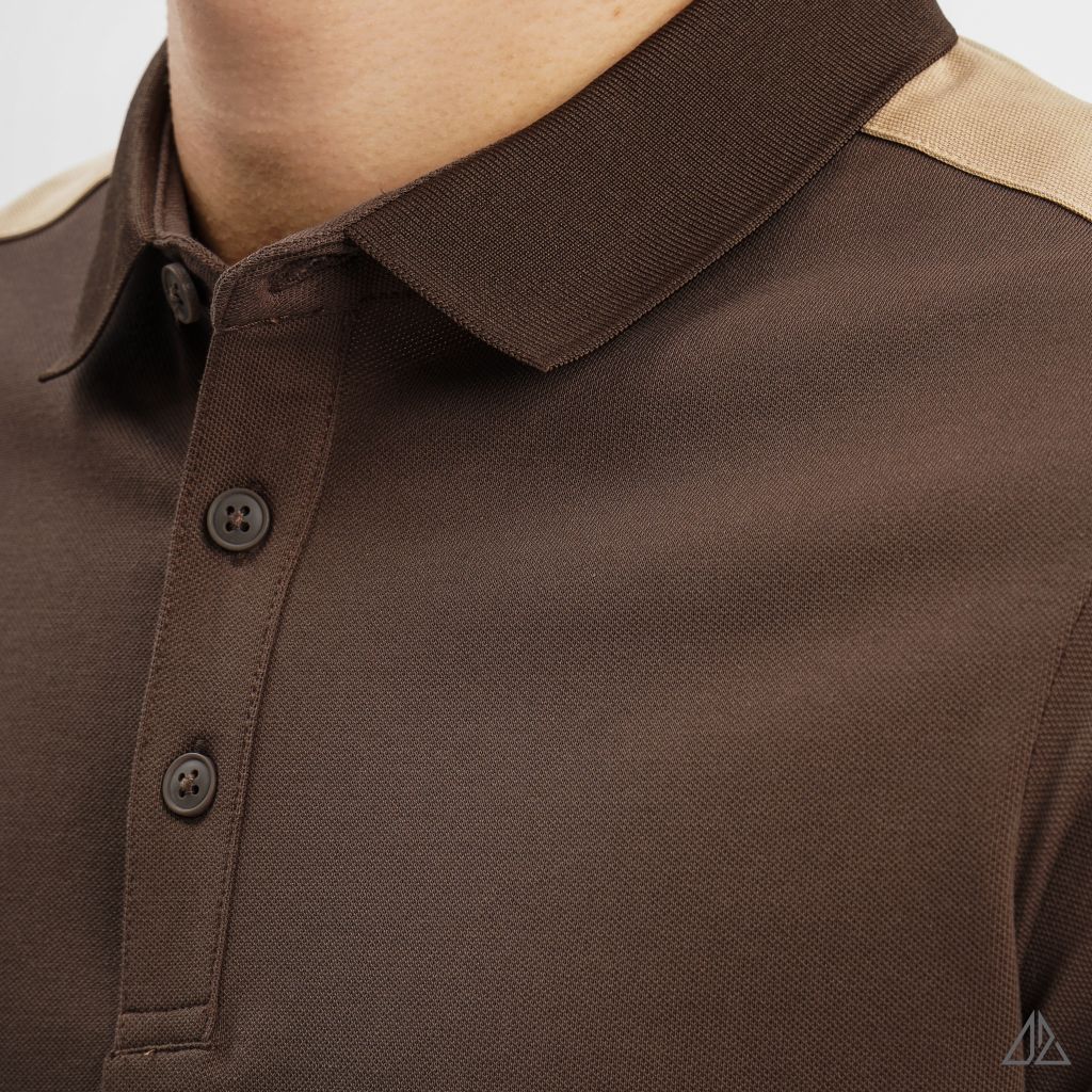 Áo polo phối viền vai