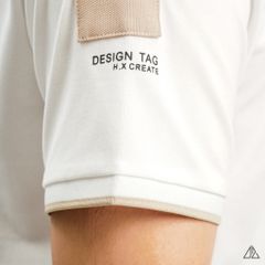 Áo polo phối viền vai