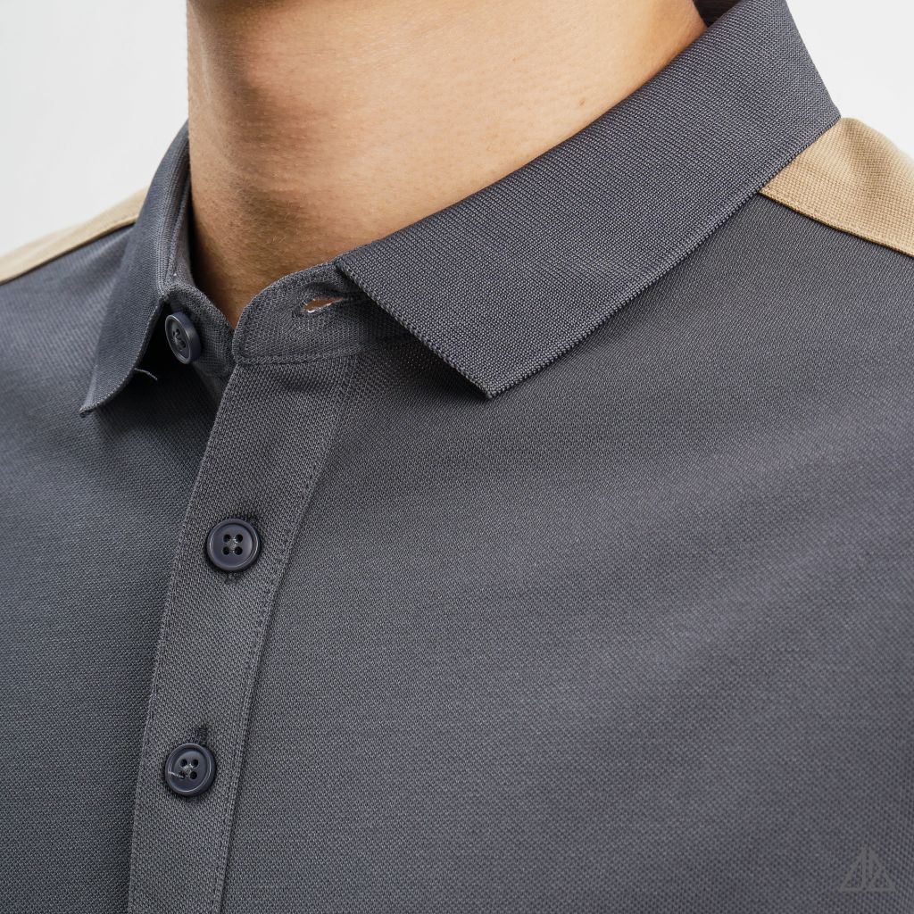Áo polo phối viền vai