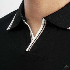Áo polo phối viền cổ xẻ