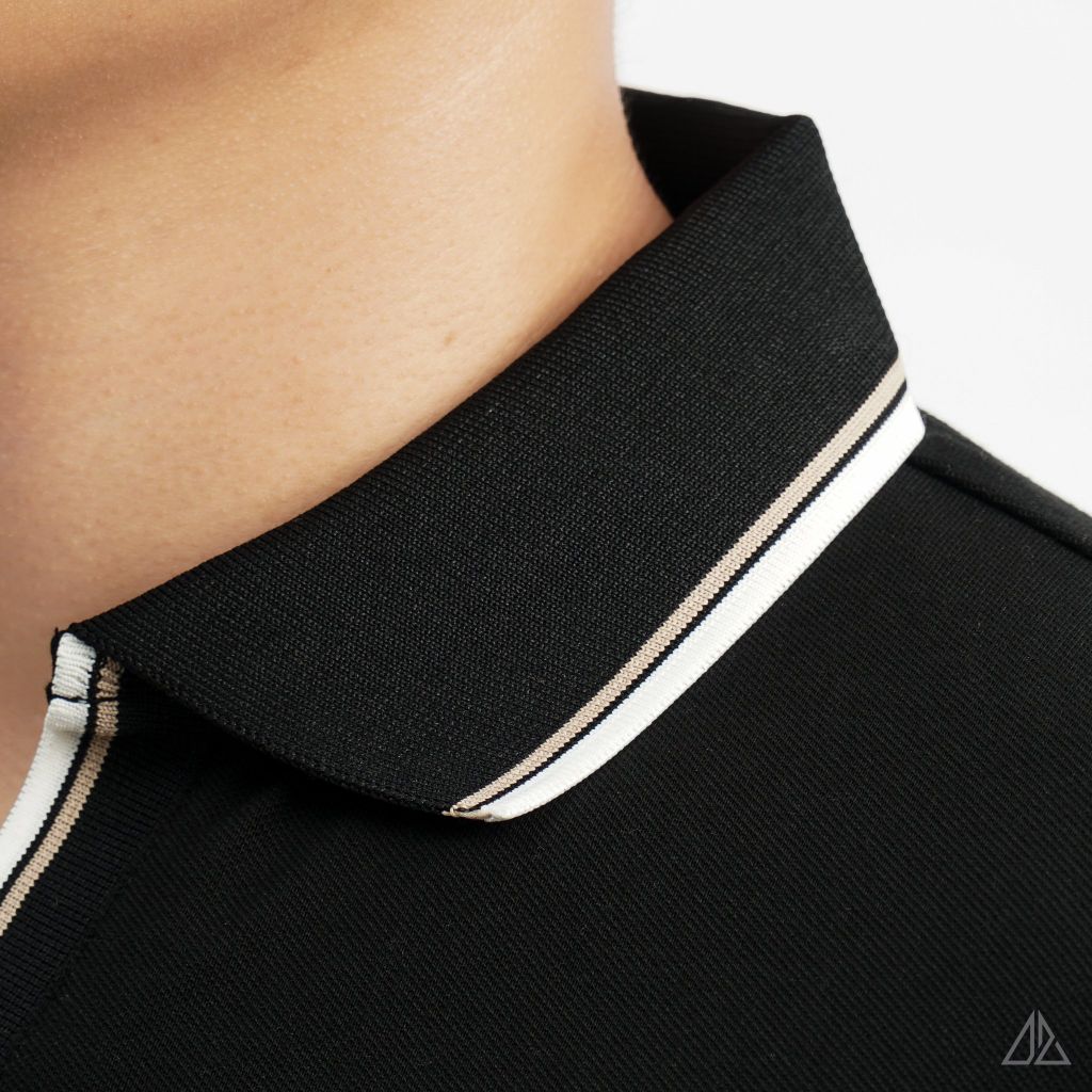 Áo polo phối viền cổ xẻ