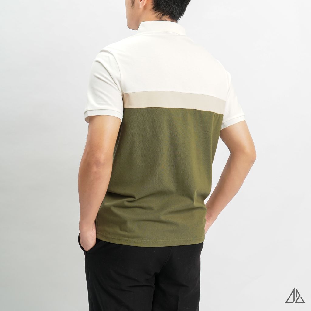 Áo polo phối ba màu POSITIVE