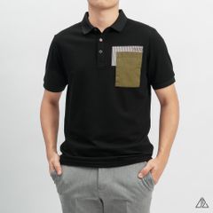 Áo polo phối túi rêu in sọc PAICERDES