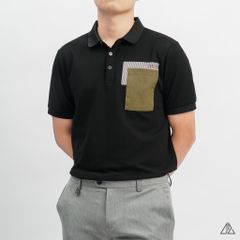 Áo polo phối túi rêu in sọc PAICERDES