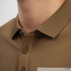 Áo polo phối túi rêu in sọc PAICERDES
