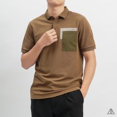 Áo polo phối túi rêu in sọc PAICERDES