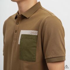 Áo polo phối túi rêu in sọc PAICERDES